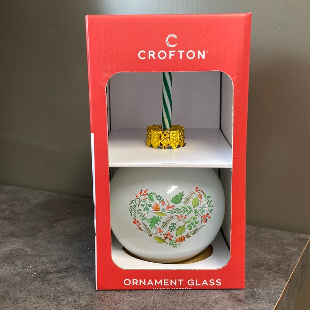 Crouton Christmas ornament glass from aldi